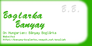 boglarka banyay business card