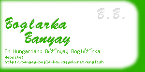 boglarka banyay business card